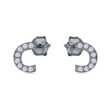 Half Circle Stud Earrings