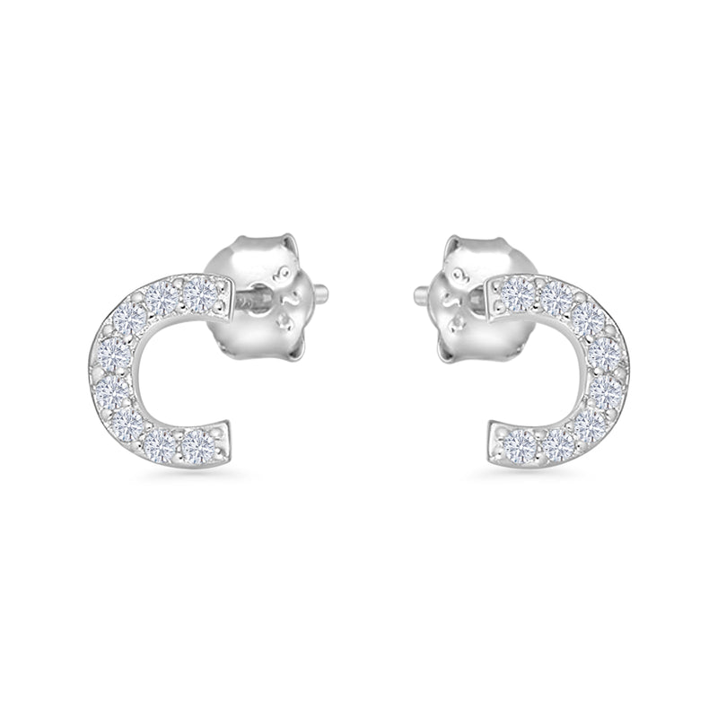 Half Circle Stud Earrings