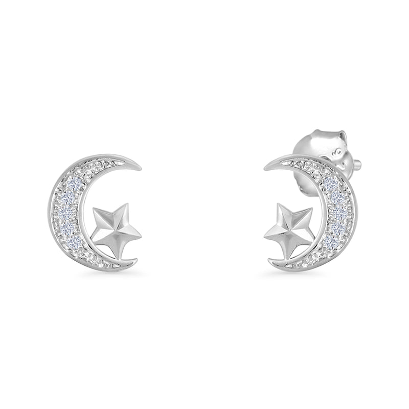 Star & Moon Stud Earrings