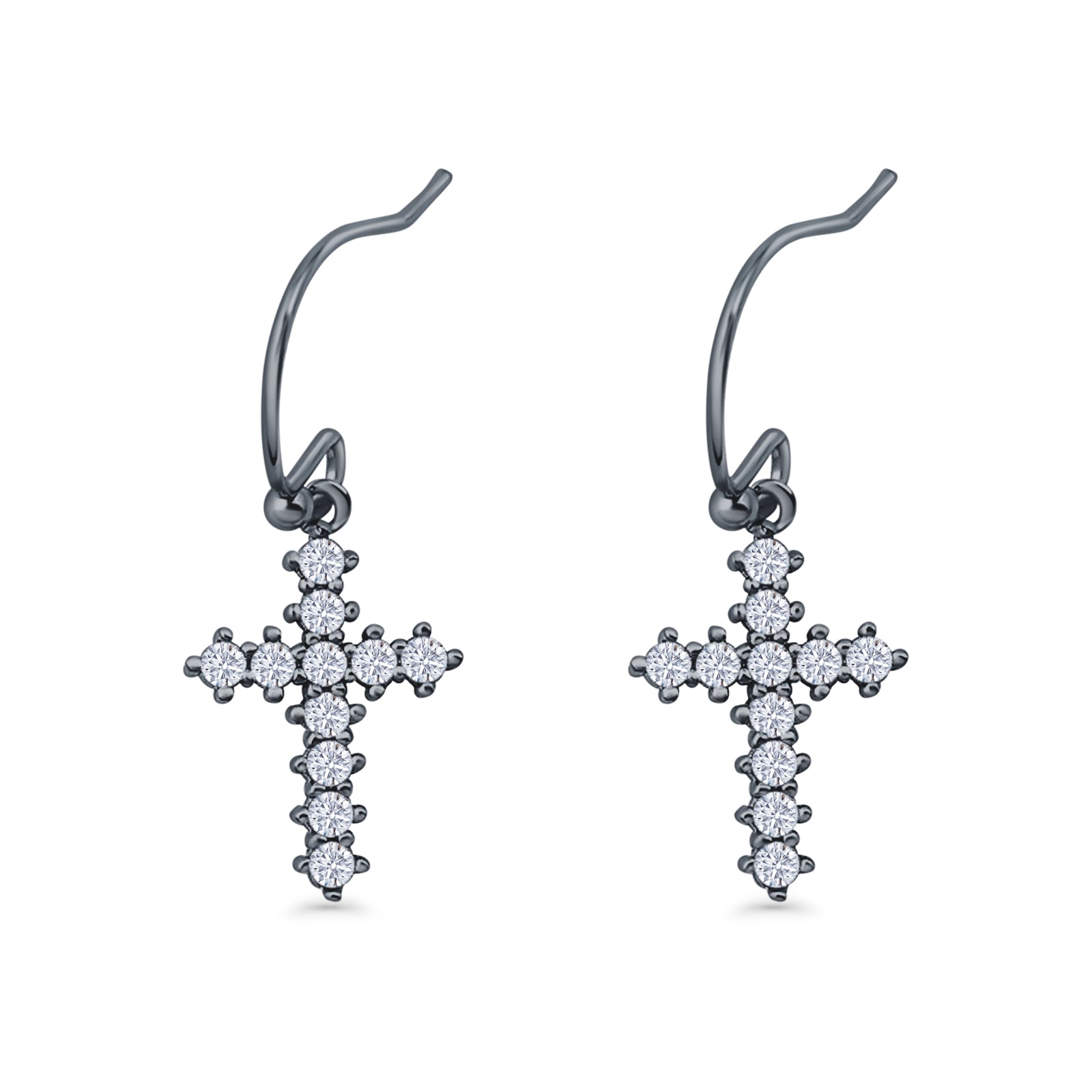 Cross Fishhook Earring