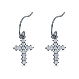 Cross Fishhook Earring