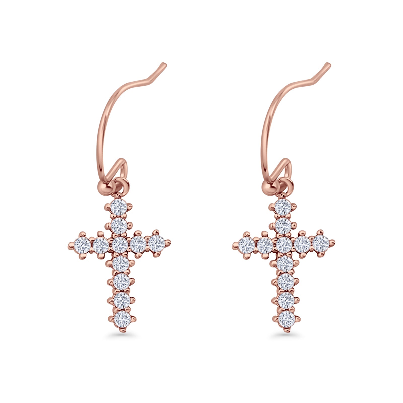Cross Fishhook Earring