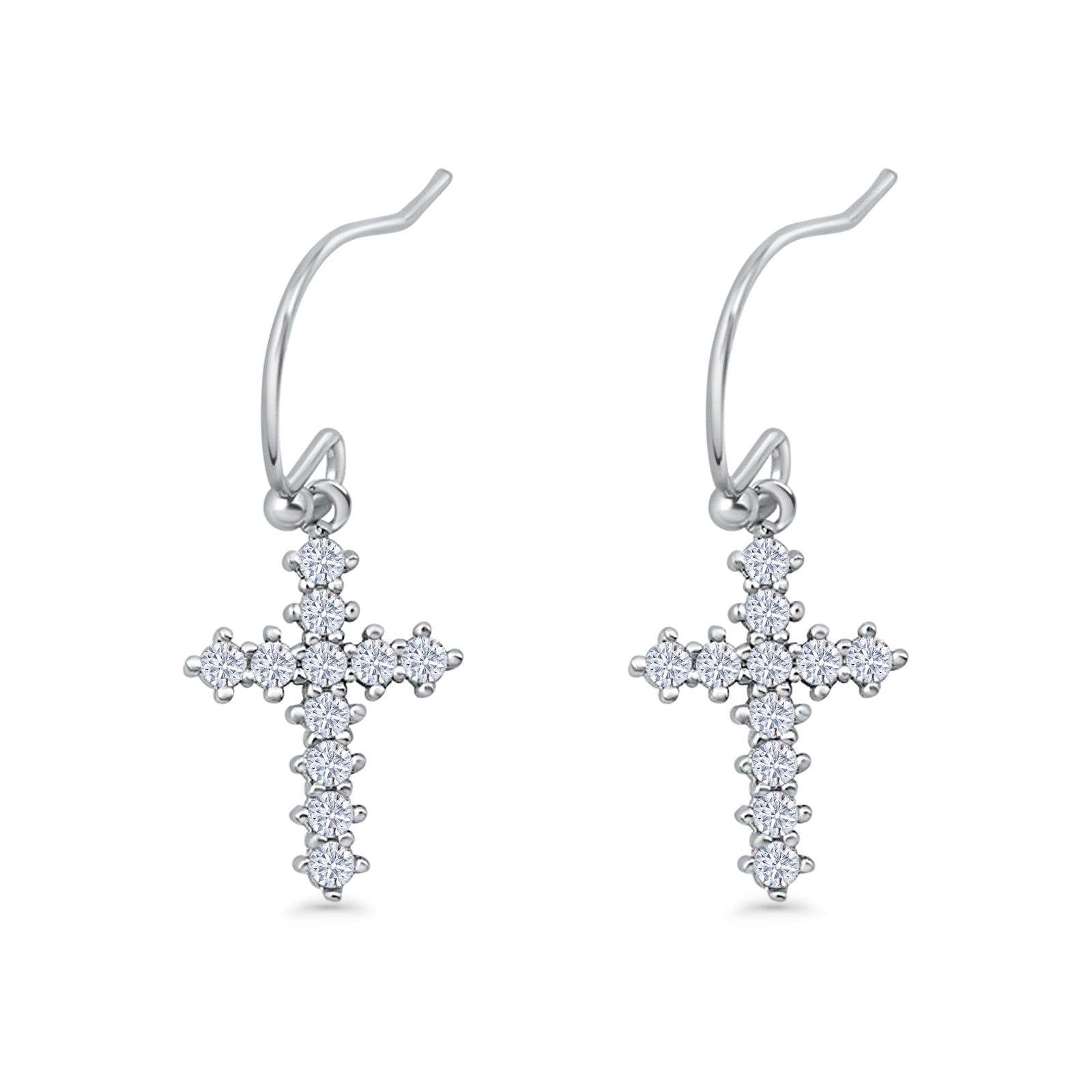 Cross Fishhook Earring