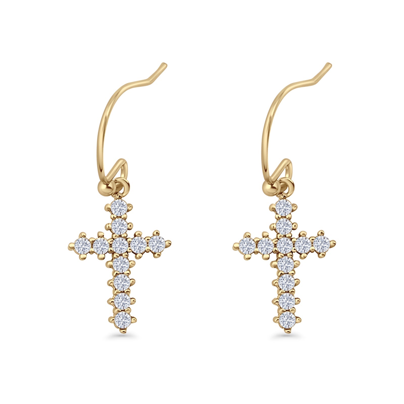 Cross Fishhook Earring