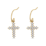 Cross Fishhook Earring