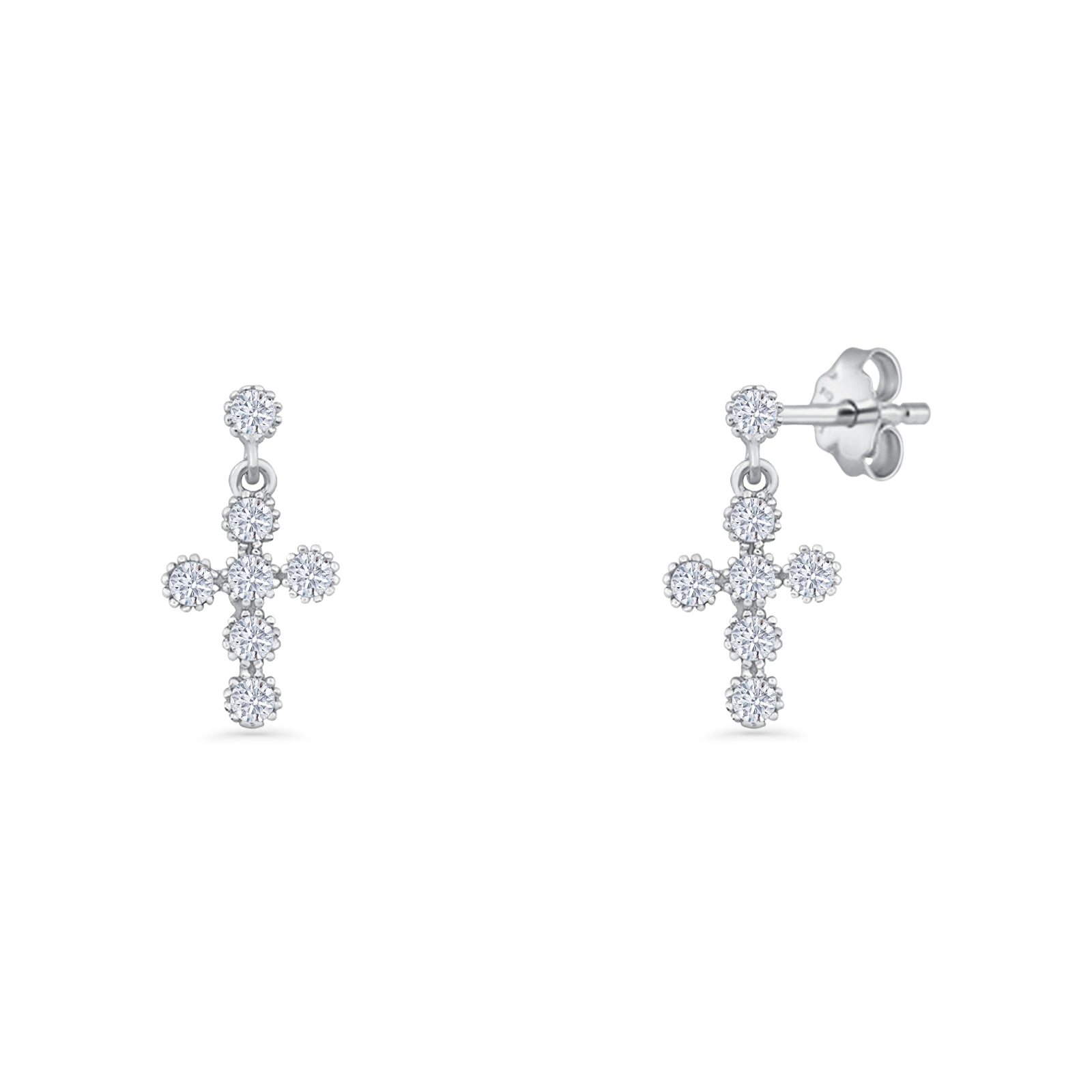 Cross Drop Earrings