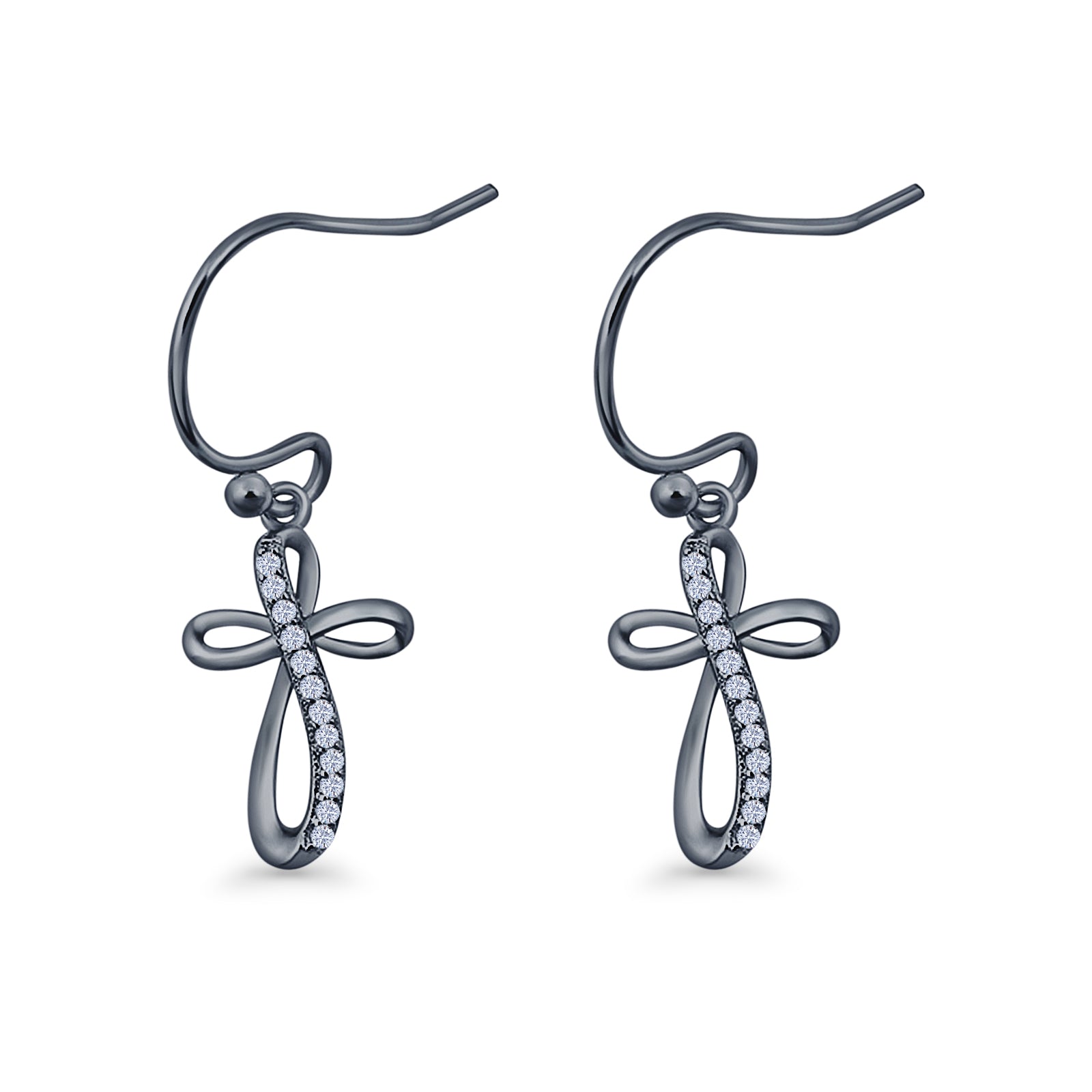 Cross Fishhook Earring