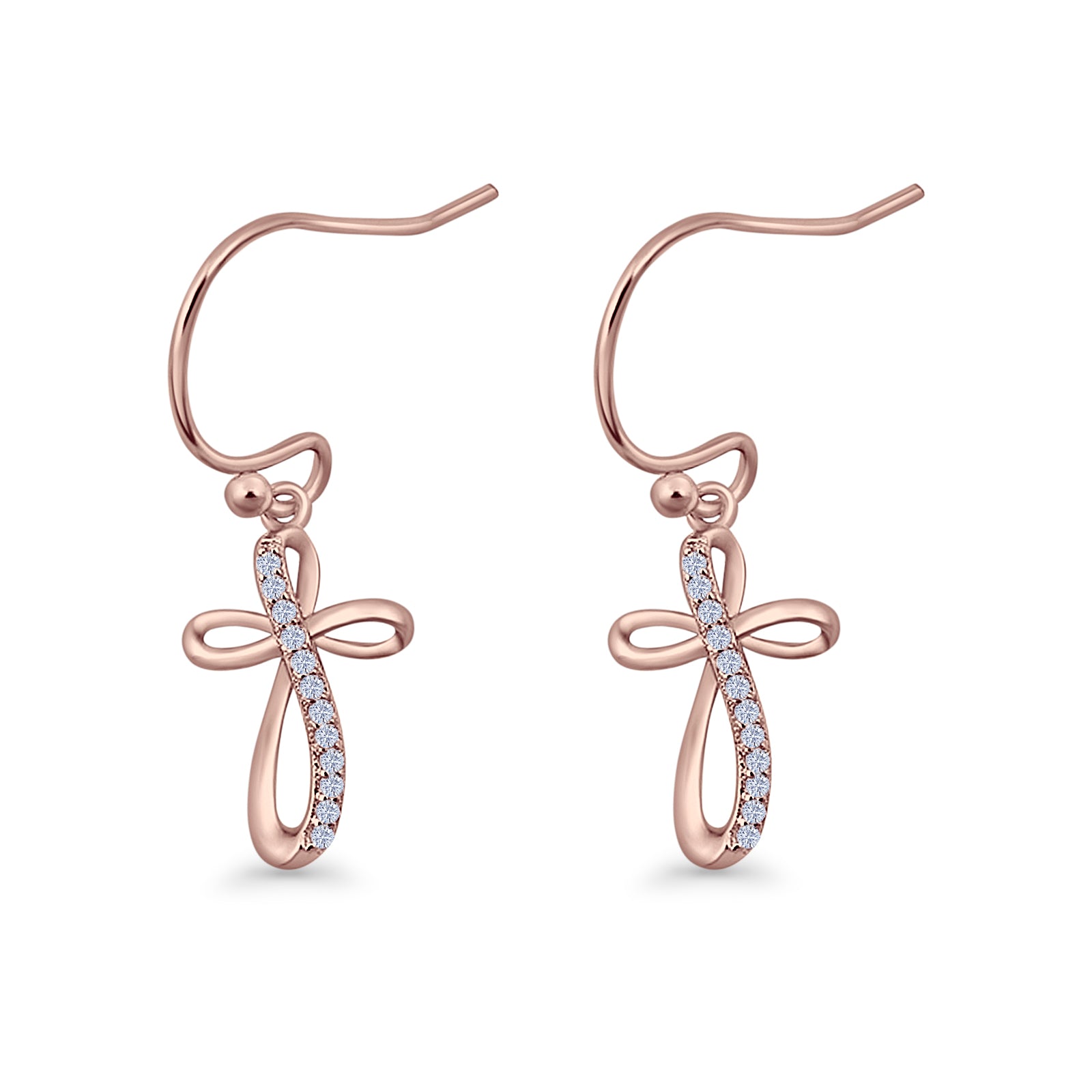 Cross Fishhook Earring
