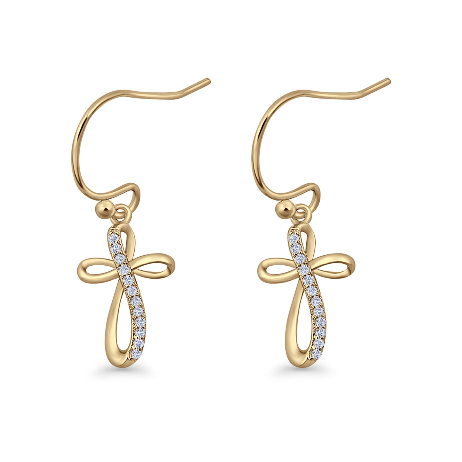 Cross Fishhook Earring