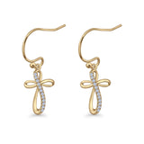 Cross Fishhook Earring