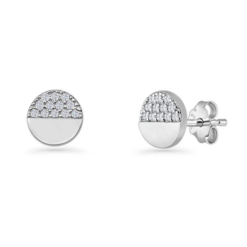 Half Moon Stud Earrings