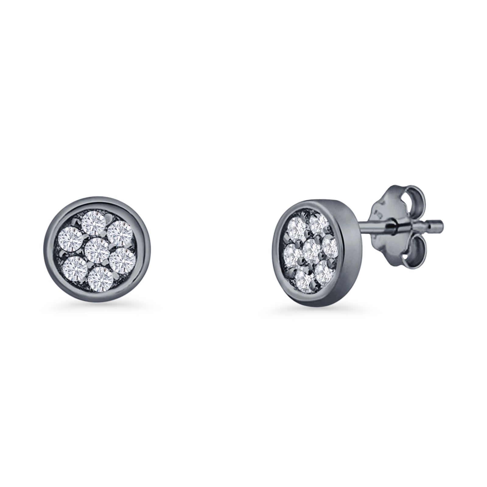 Round Stud Earrings