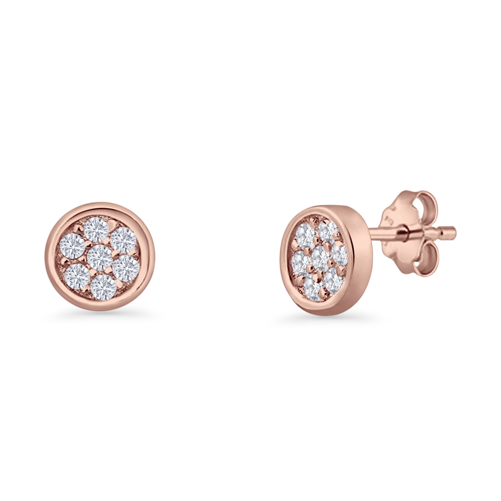 Round Stud Earrings