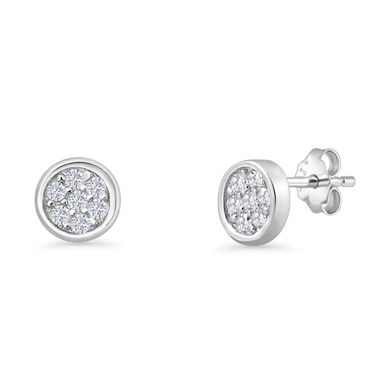 Round Stud Earrings