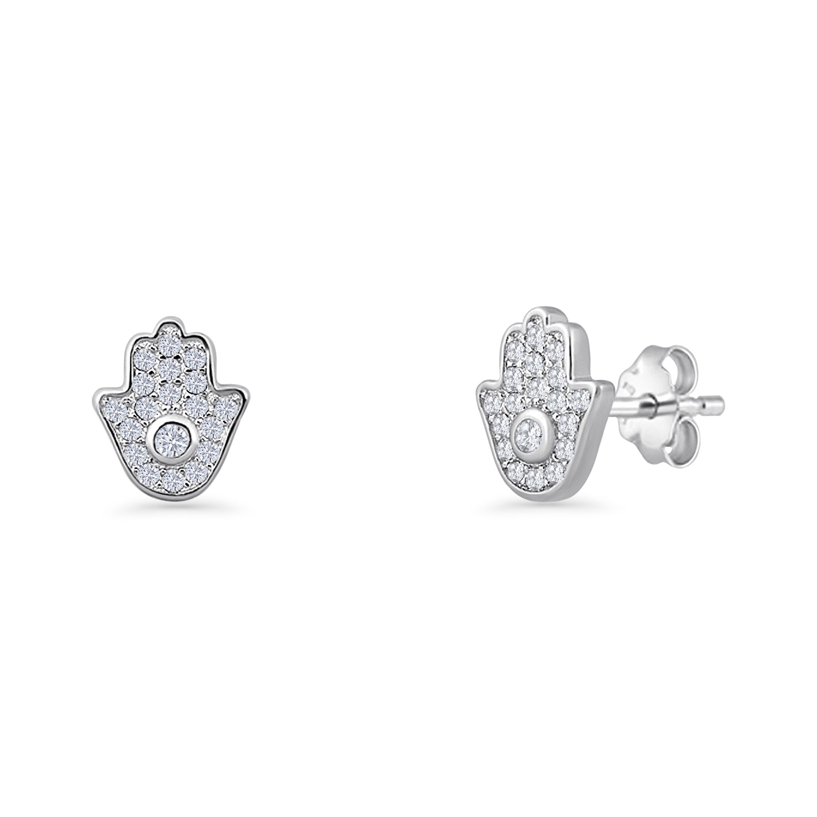 Hamsa Hand Stud Earrings