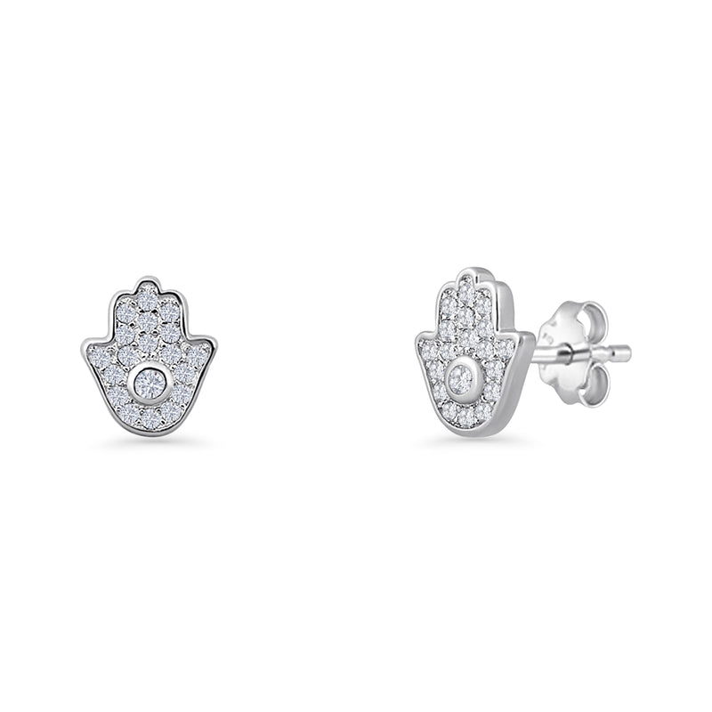 Hamsa Hand Stud Earrings