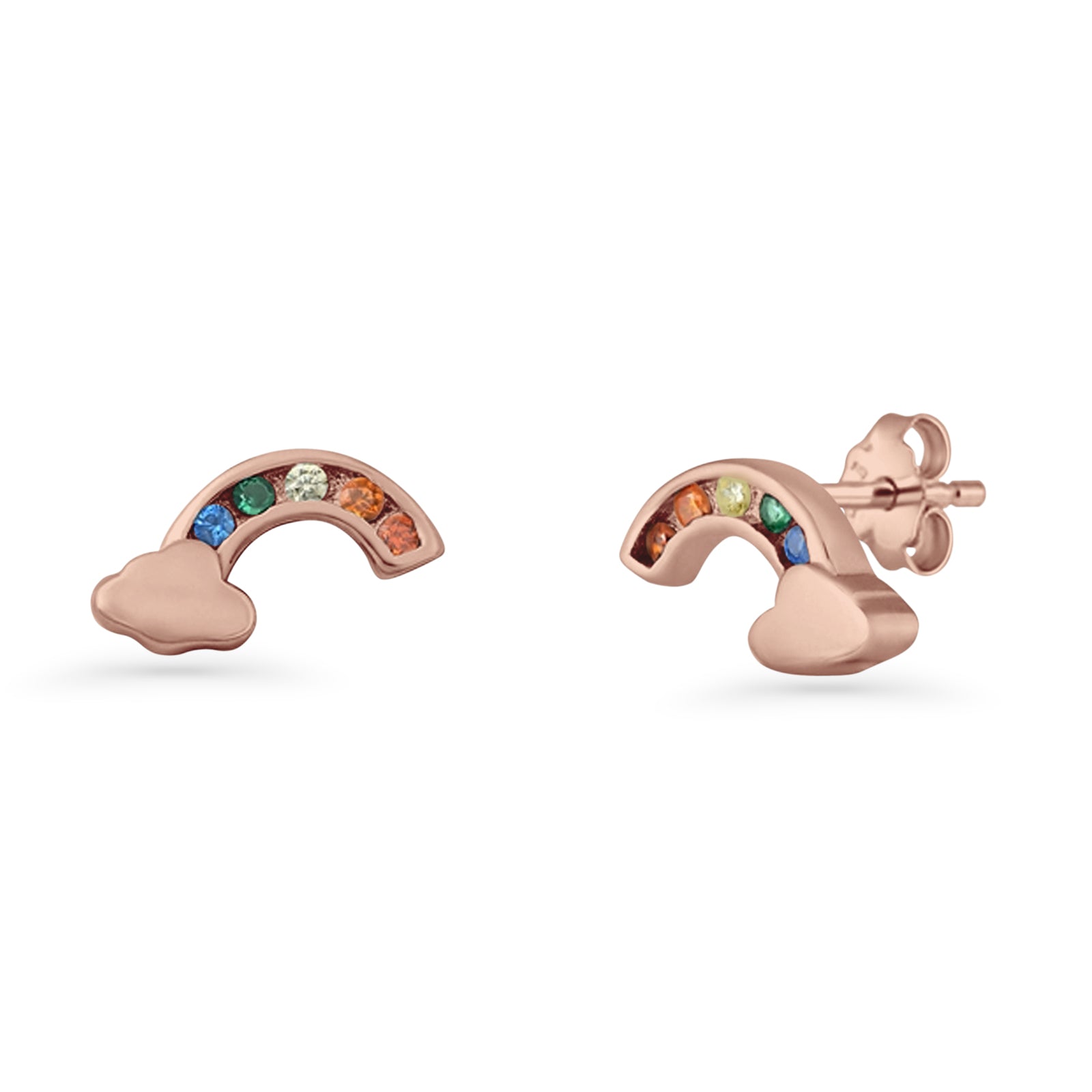 Rainbow Cloud Stud Earring