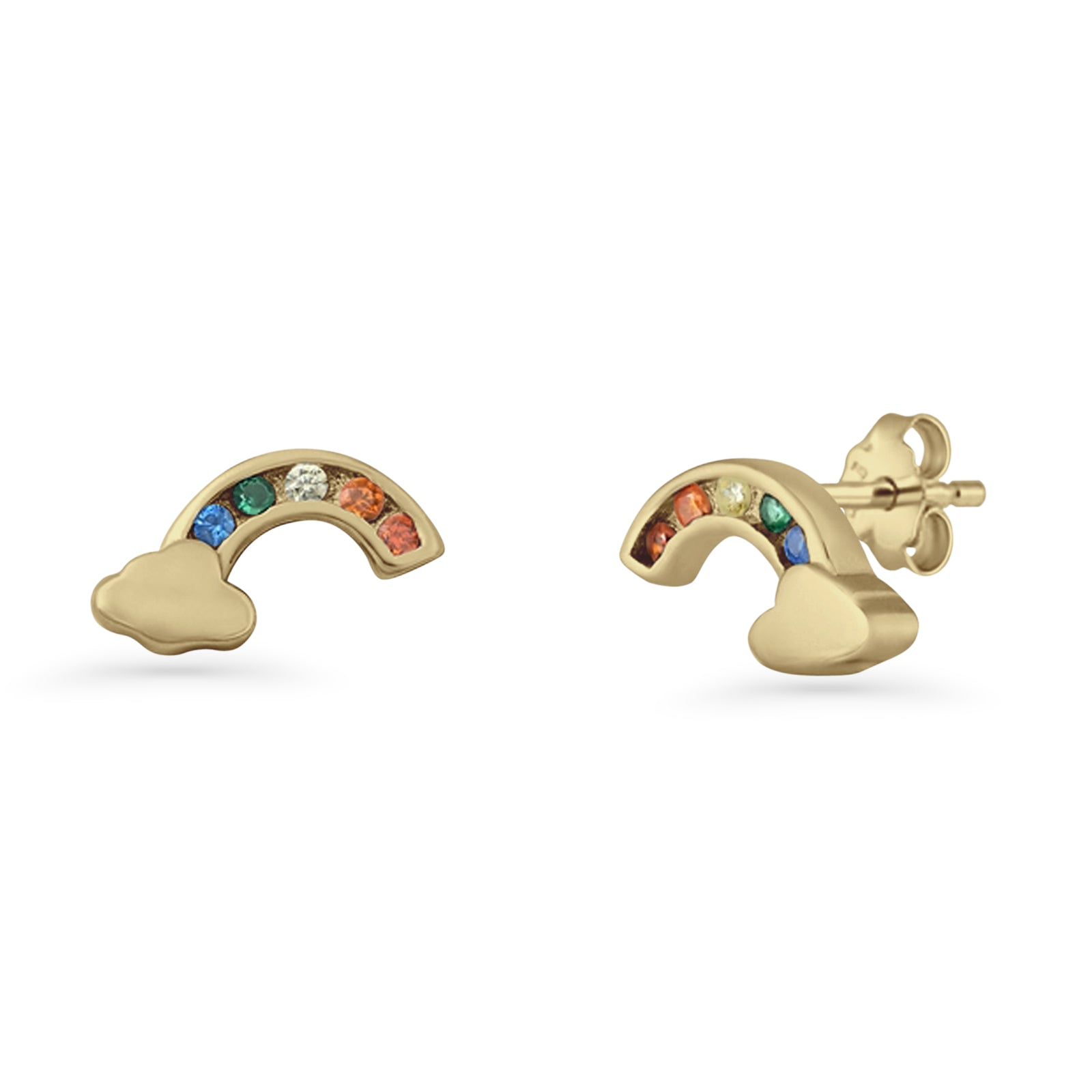 Rainbow Cloud Stud Earring