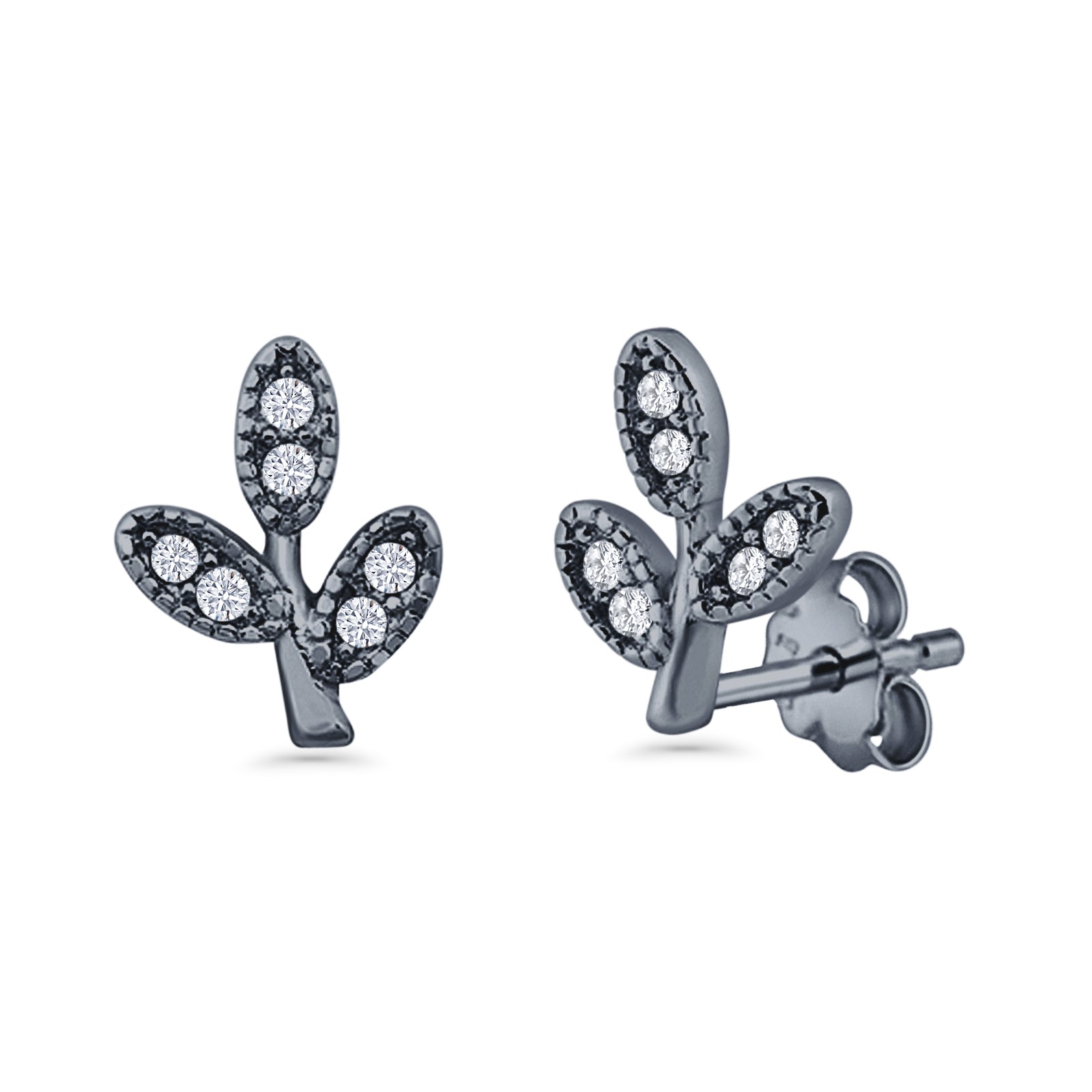 Branch Leaves Stud Earring