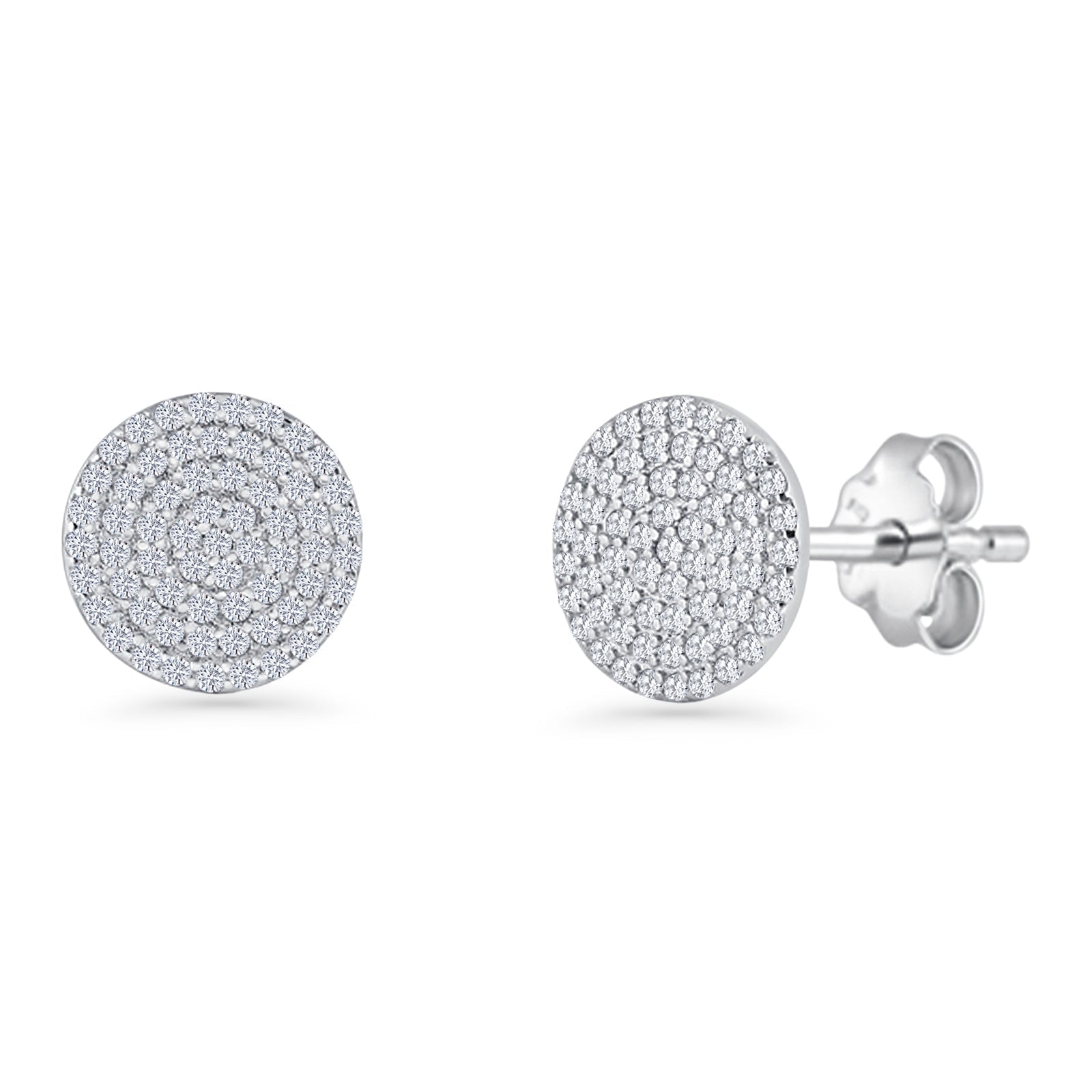 Round Stud Earrings