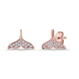 Whale Tail Stud Earrings