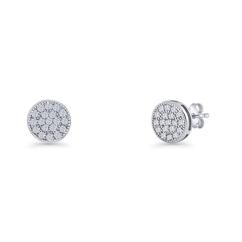 Round Stud Earrings