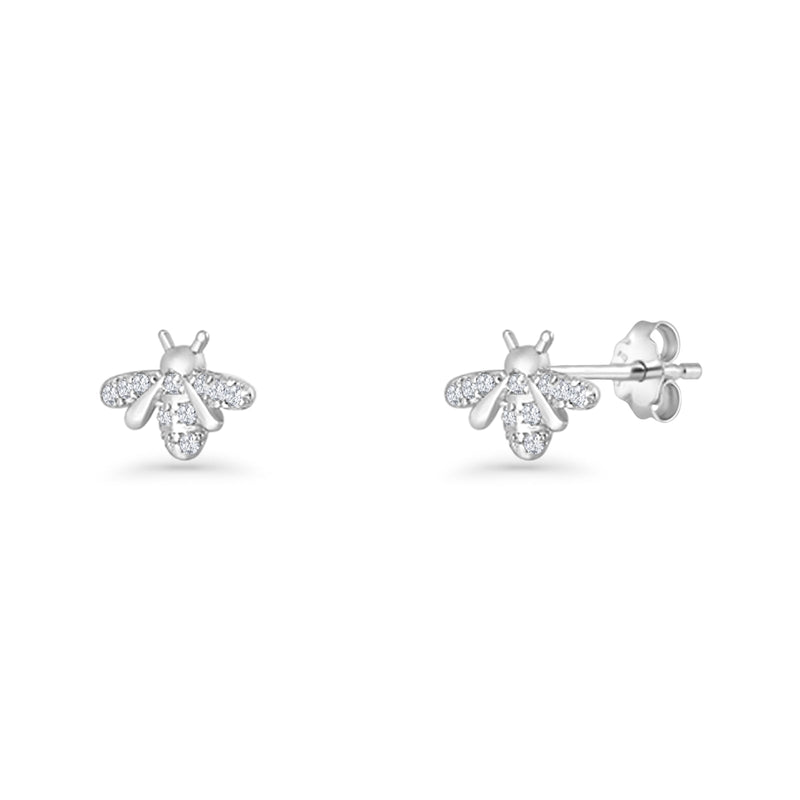 Bee CZ Stud Earrings