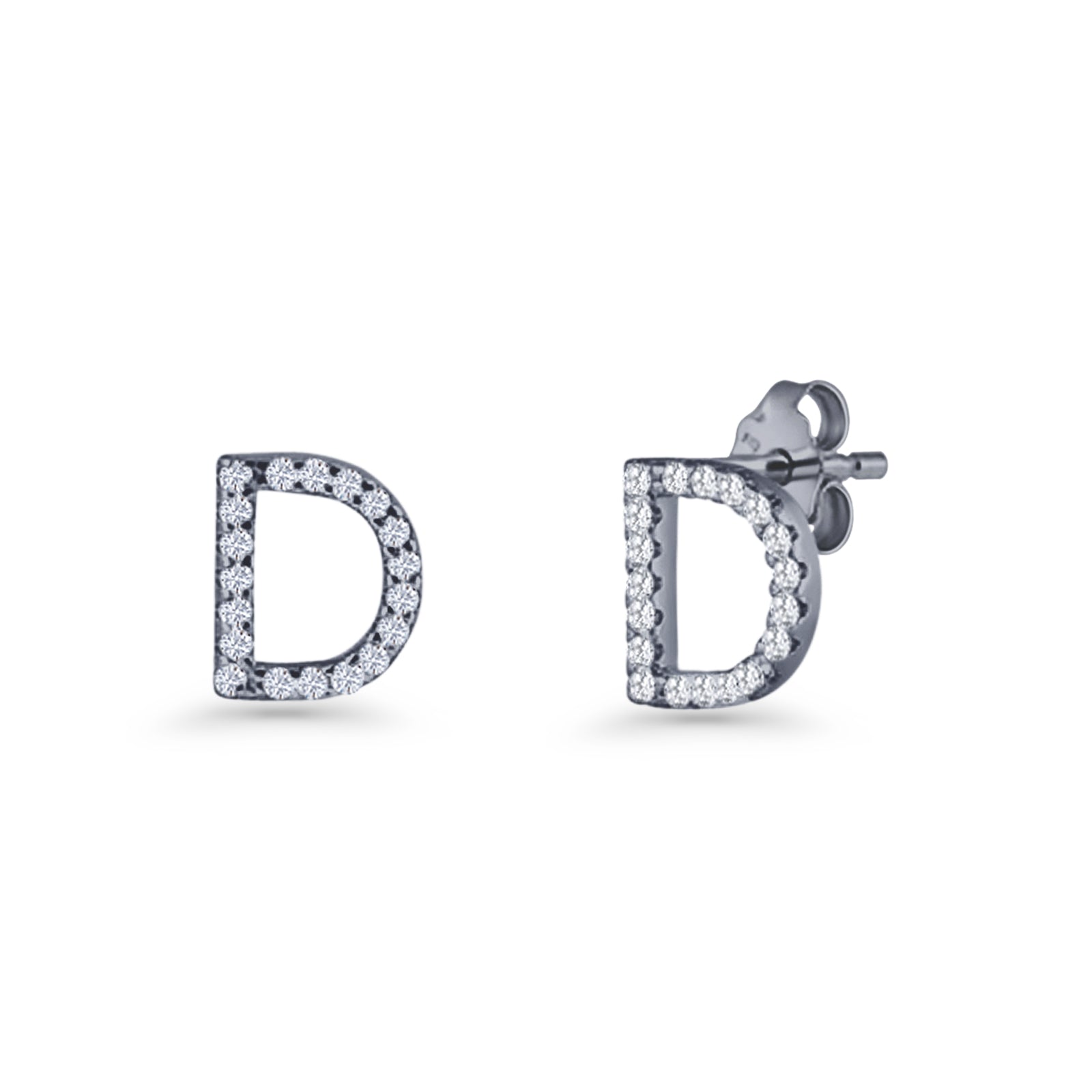 Initial D Stud Earrings