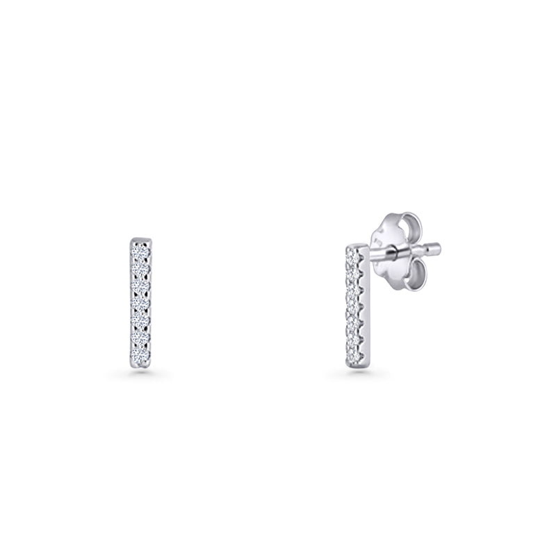 Initial I Stud Earrings