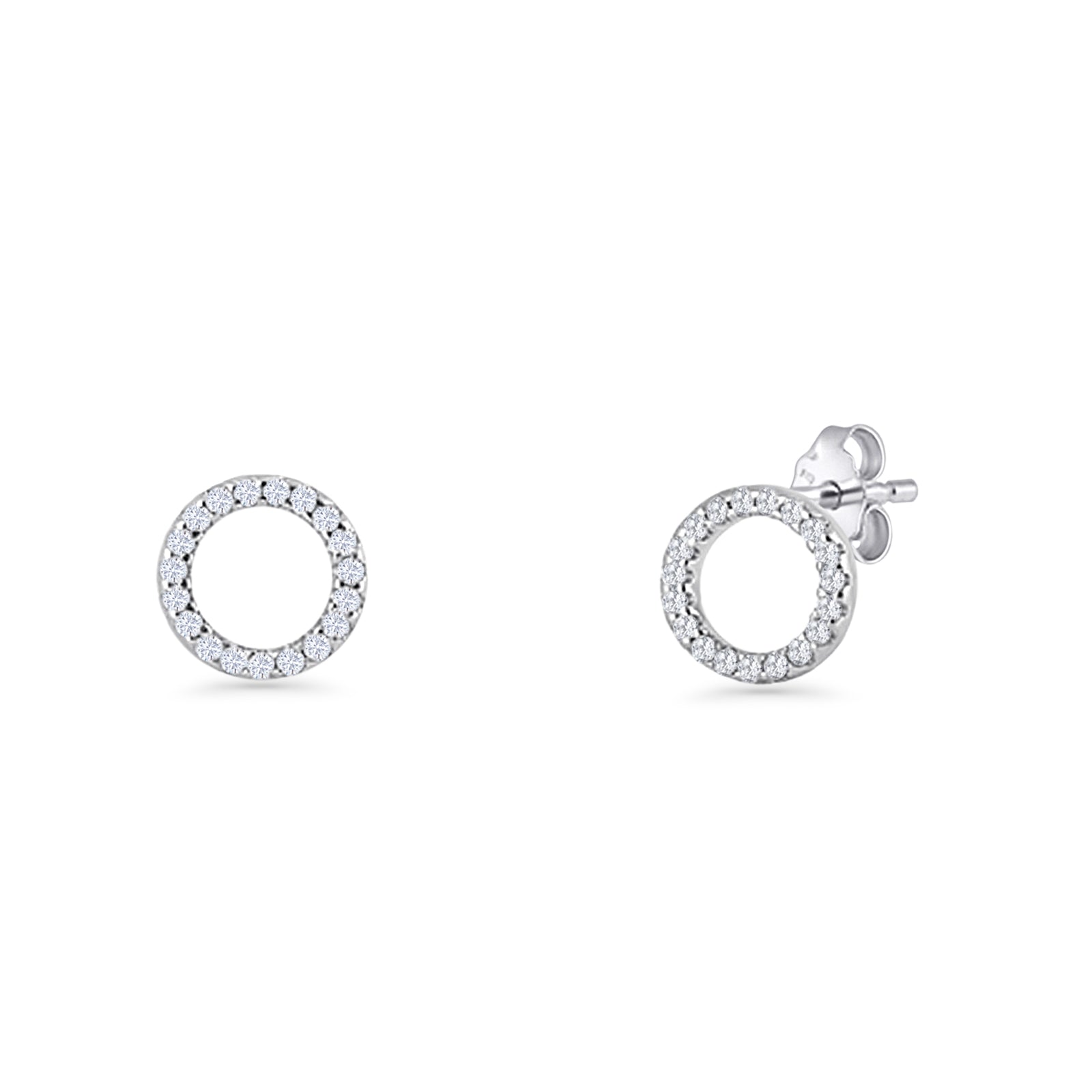 Initial O Stud Earrings
