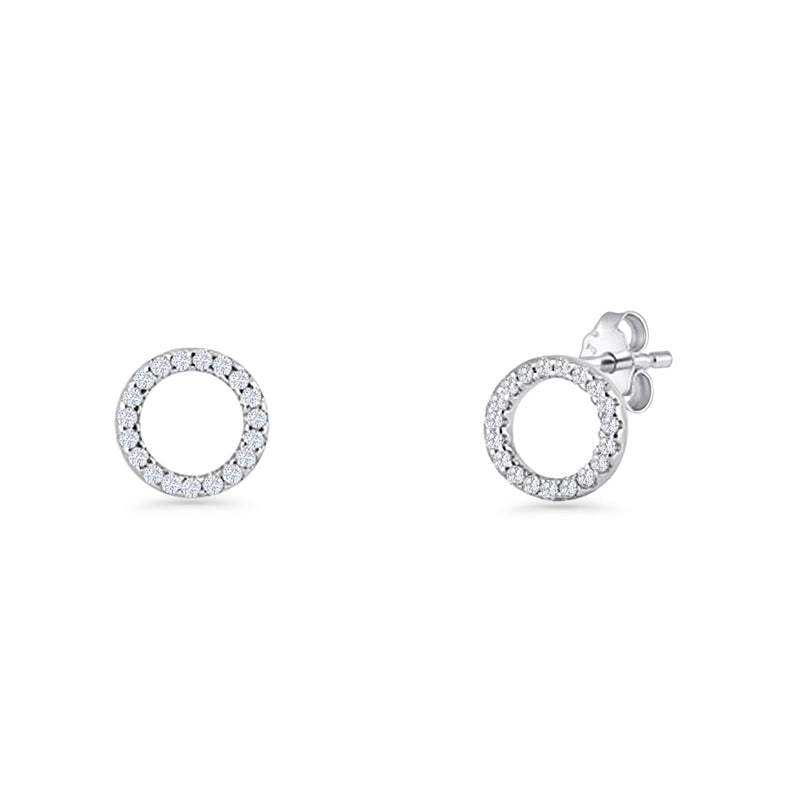 Initial O Stud Earrings