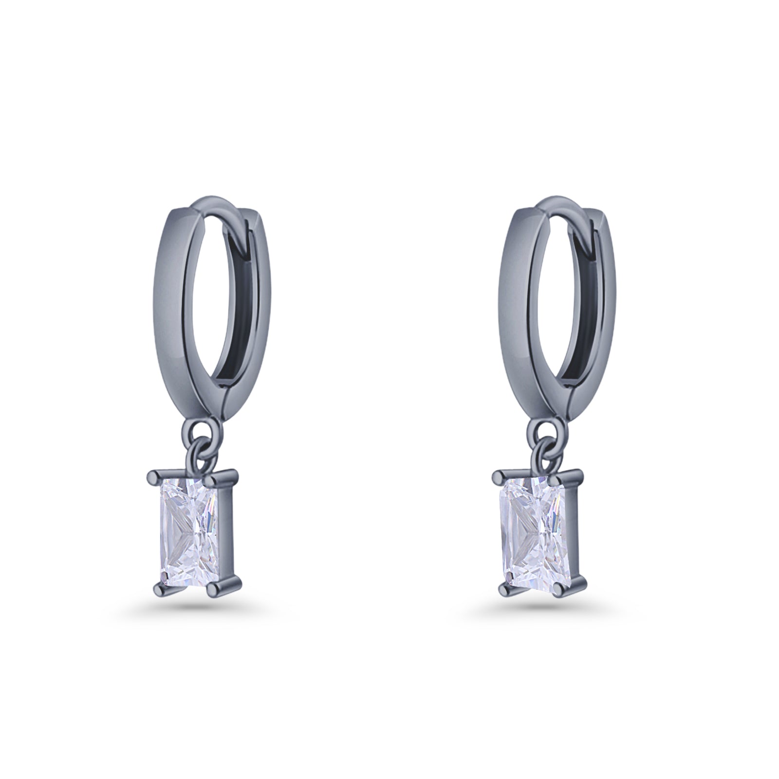 Emerald Cut Hoop Earring