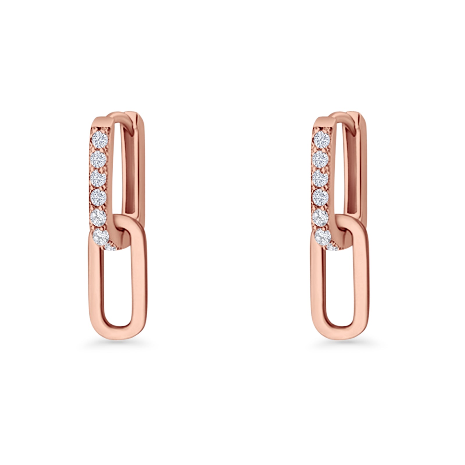 Paperclip Dangle Drop Hoop Earring