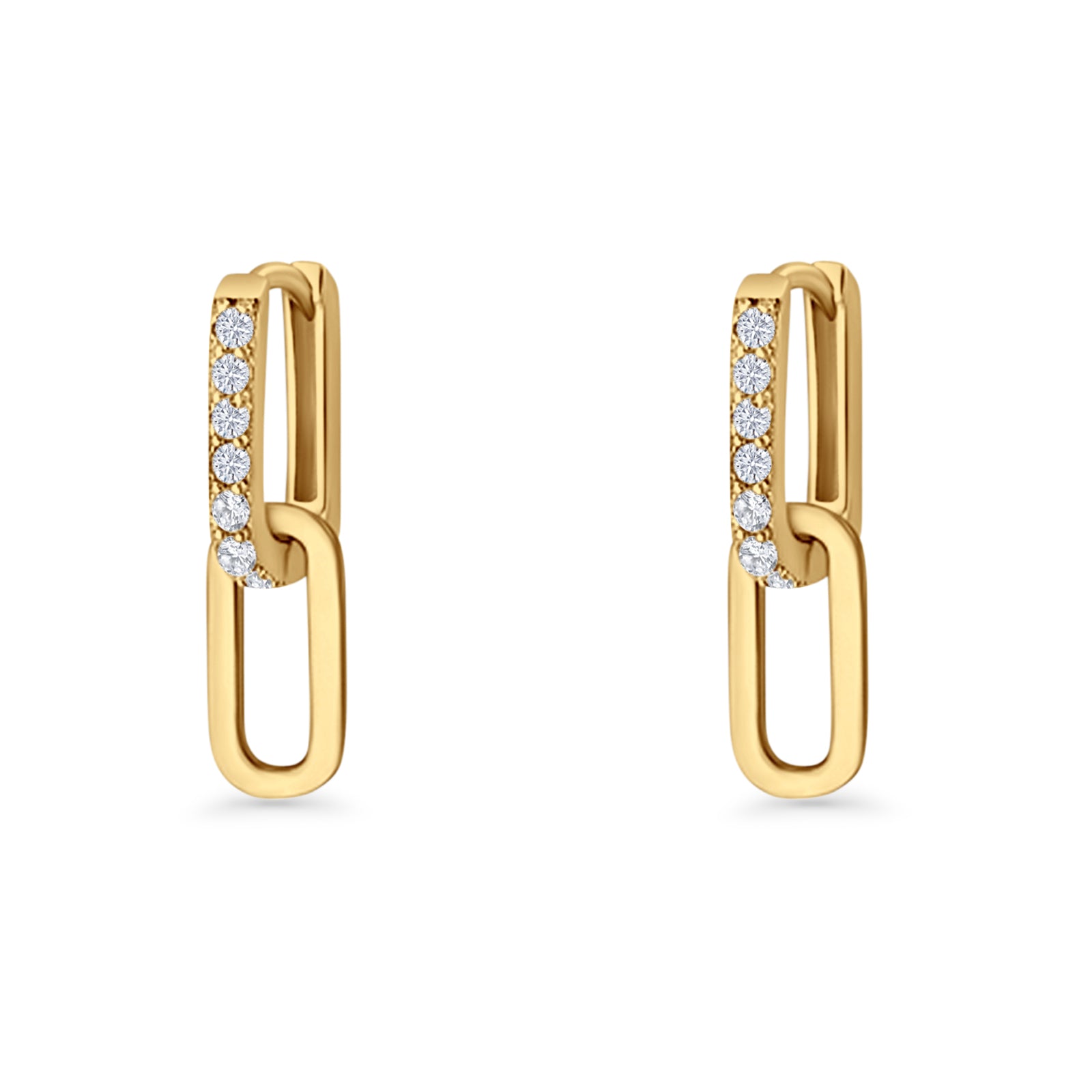 Paperclip Dangle Drop Hoop Earring