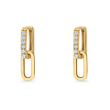 Paperclip Dangle Drop Hoop Earring