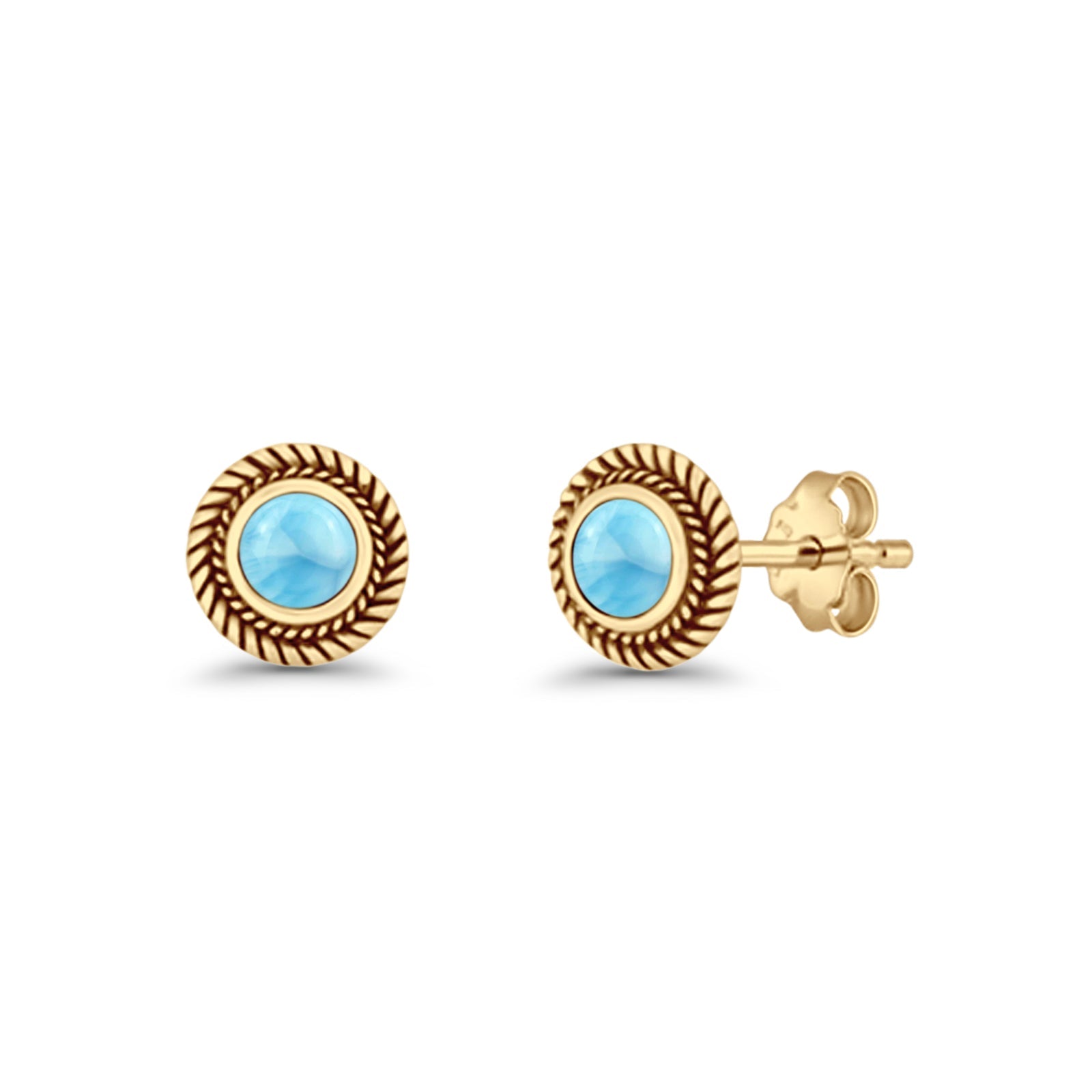 Round 8mm Lab Created Opal Twisted Rope Stud Earring 925 Sterling Silver