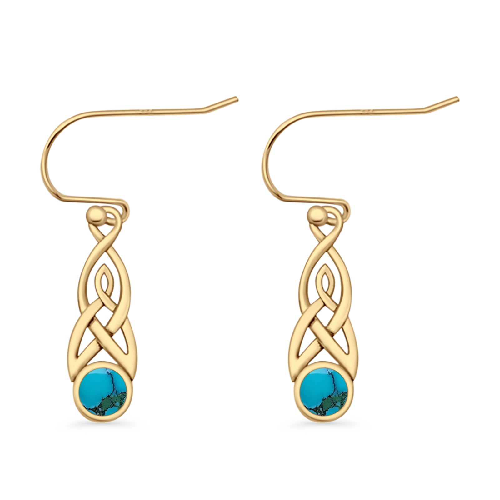 Round Lab Created Opal Trinity Dangle Fishhook Earring 925 Sterling Silver