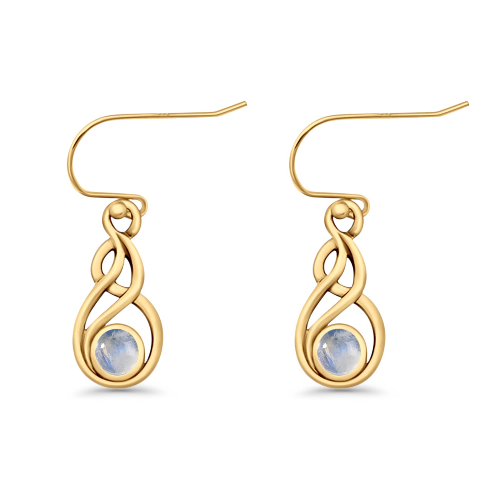 Round 21.5mm Twisted Loop Drop Fishhook Earring Oxidized Lab Created Opal 925 Sterling Silver