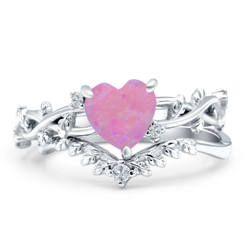 Two Piece Heart CZ Ring