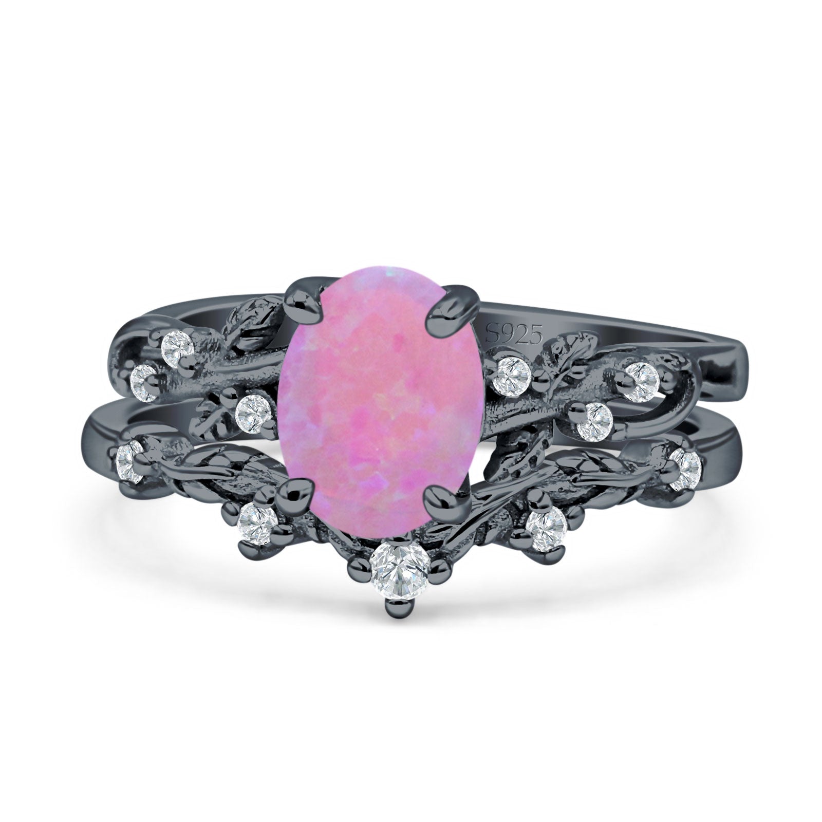 Two Piece Oval CZ Ring