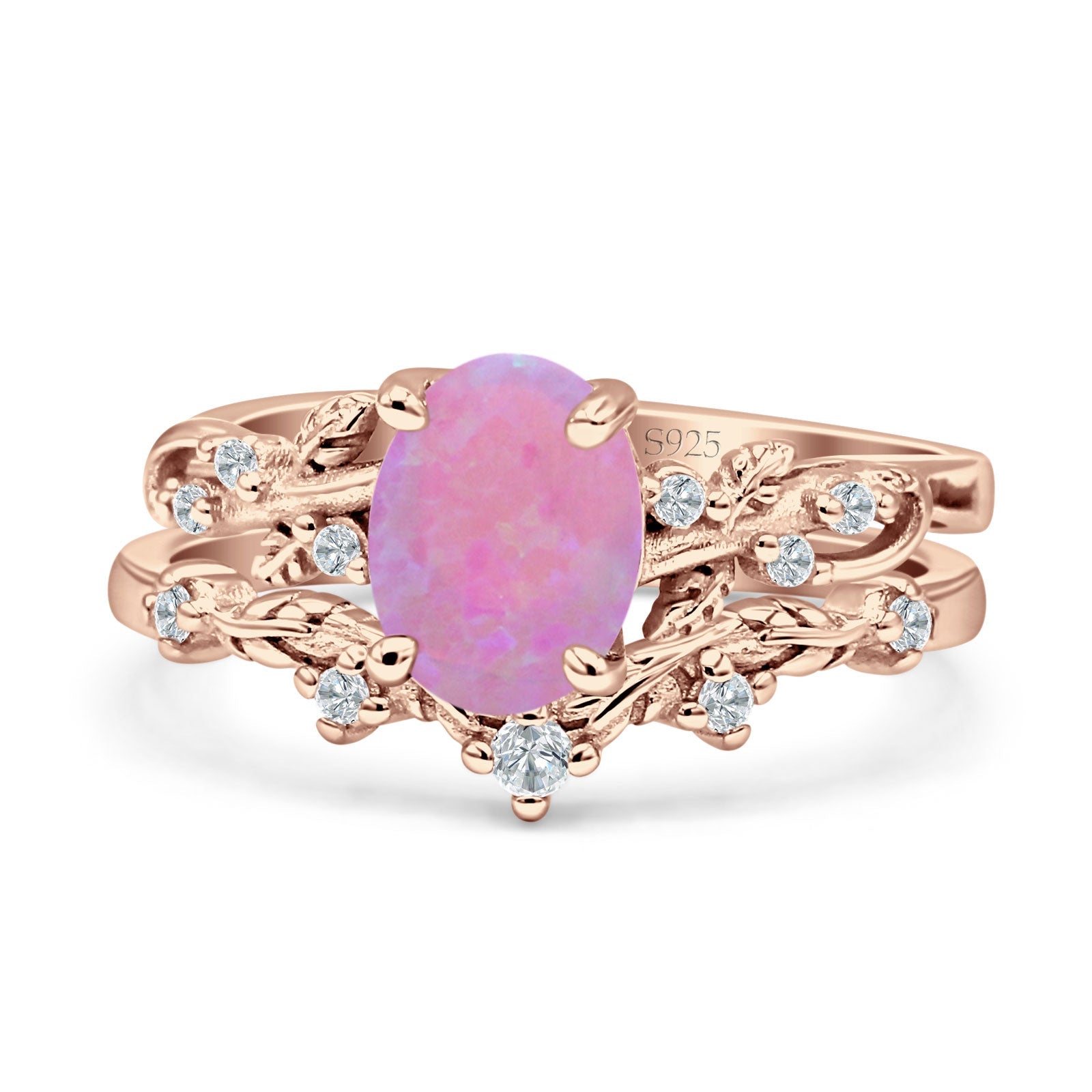 Two Piece Oval CZ Ring