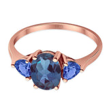 Three Stone Oval Natural Stone Trio Ring
