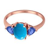 Three Stone Oval Natural Stone Trio Ring