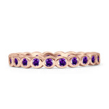 Full Eternity CZ Bezel Set Ring