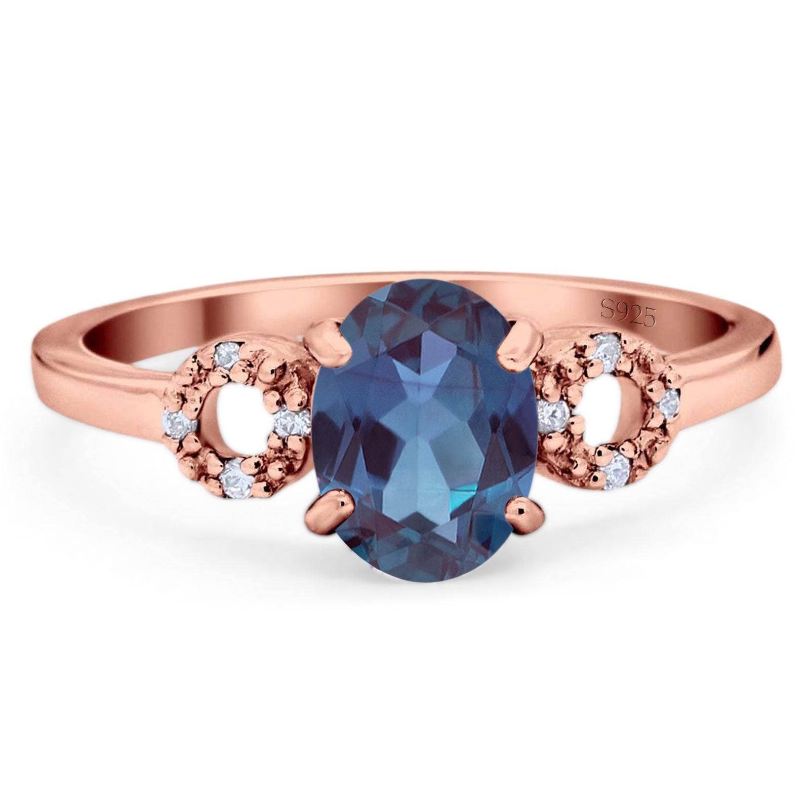 Art Deco Oval Natural Stone Filigree Ring