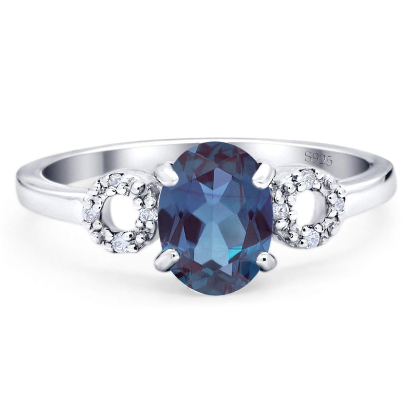 Art Deco Oval Natural Stone Filigree Ring