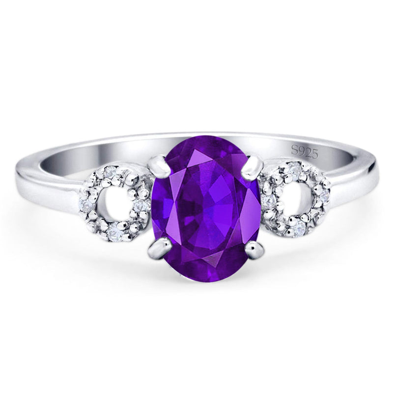 Art Deco Oval Natural Stone Filigree Ring