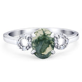 Art Deco Oval Natural Stone Filigree Ring