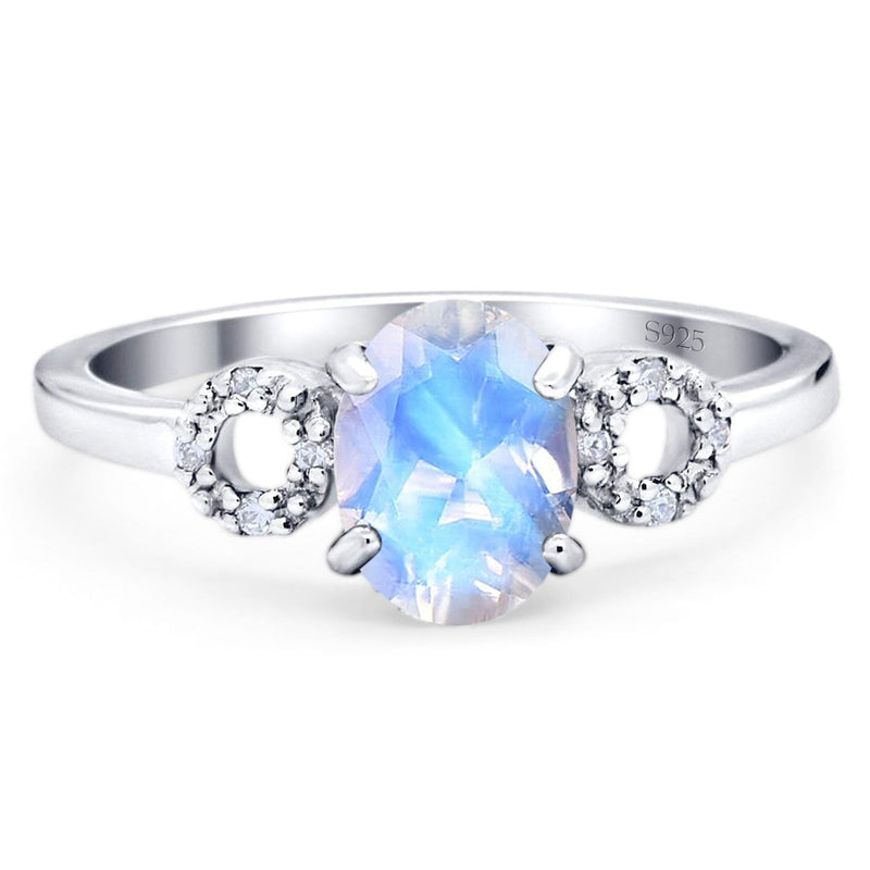 Art Deco Oval Natural Stone Filigree Ring