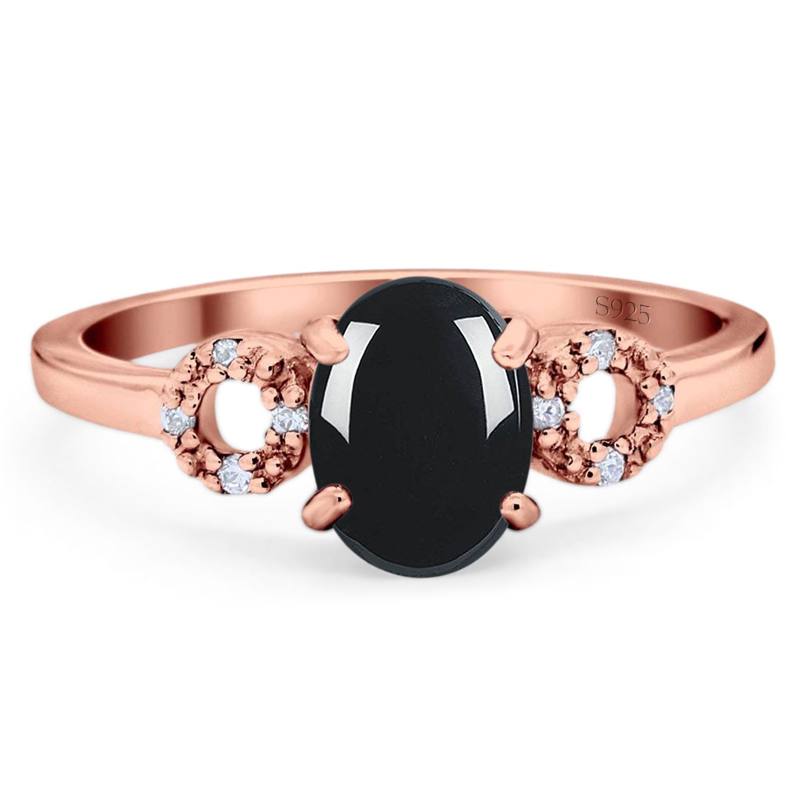 Art Deco Oval Natural Stone Filigree Ring